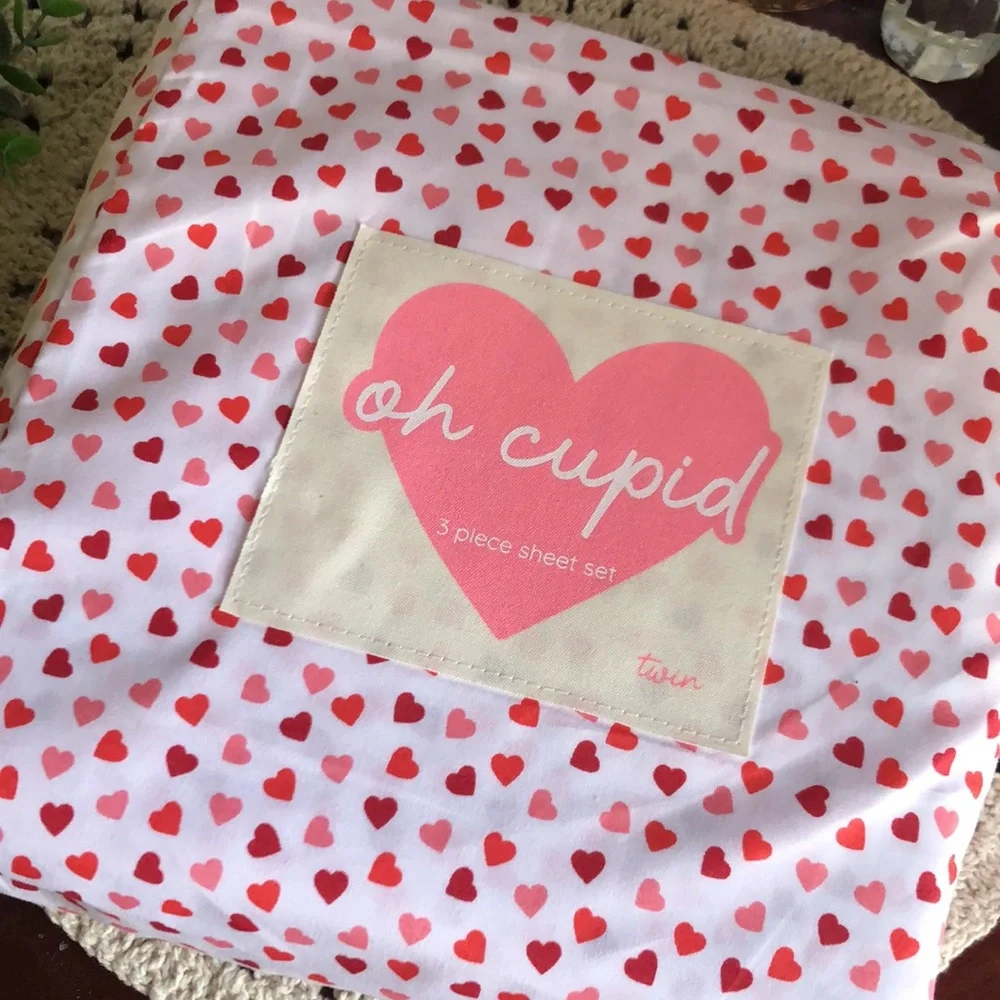 Oh Cupid VALENTINES Hearts Sheet Set - TWIN